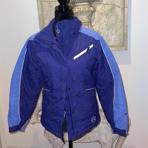 Columbia Vertex Ski winter jacket youth 14/16 blue and light blue